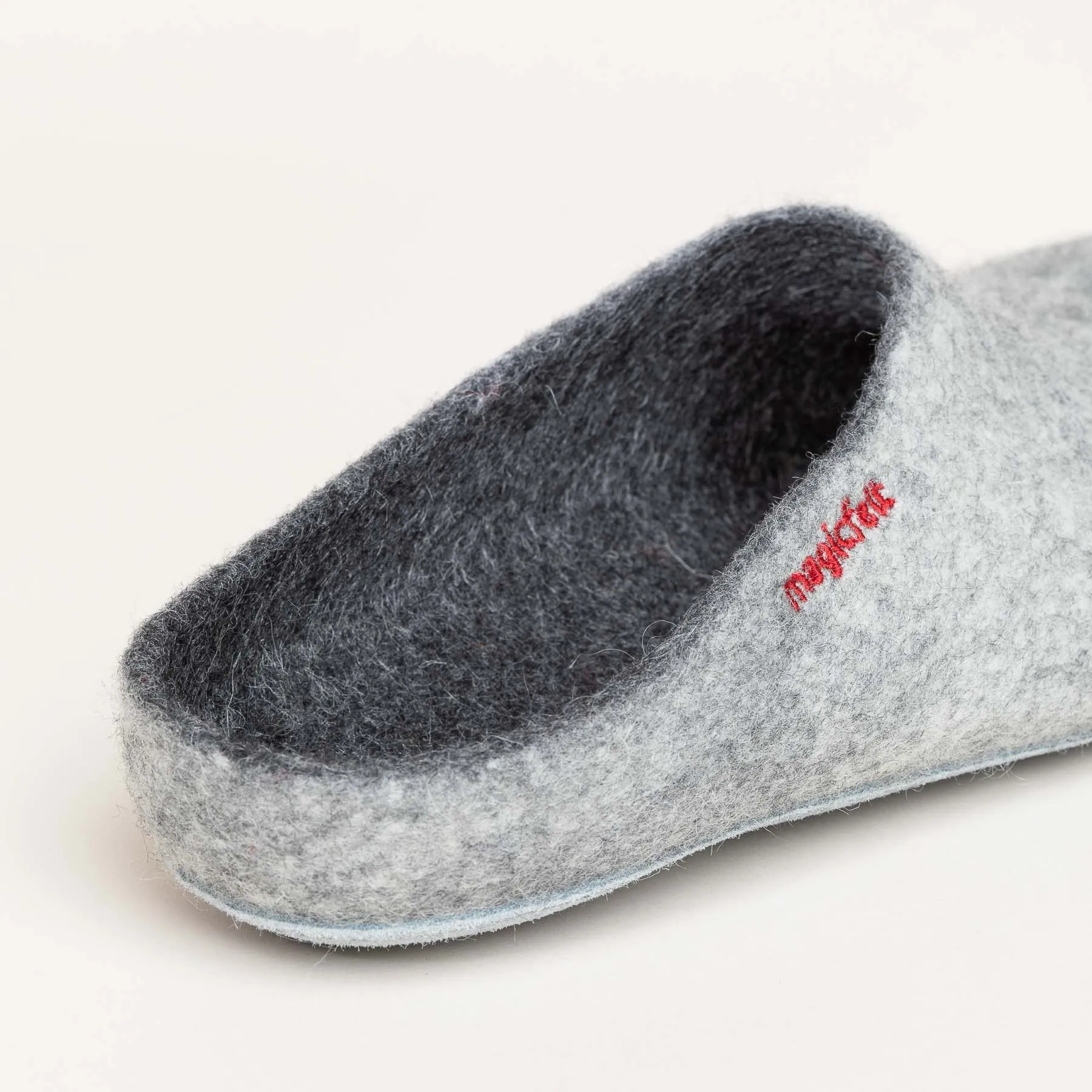 Pantoffel Filz 701 hellgrau