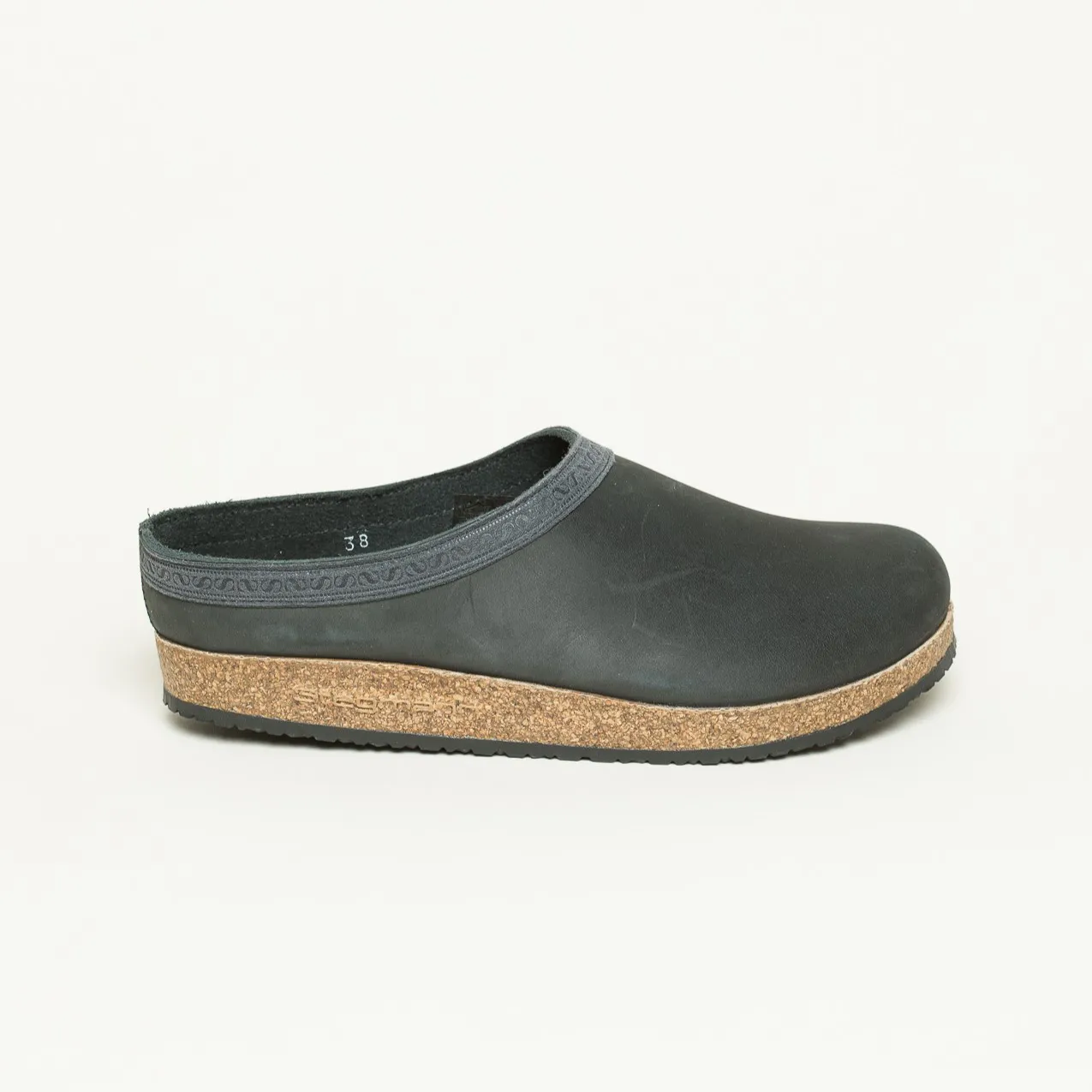 Gottstein Lederclog Clog Leder | Damen & Herren Hausschuh | Hausschuh Farbe schwarz Größe 45
