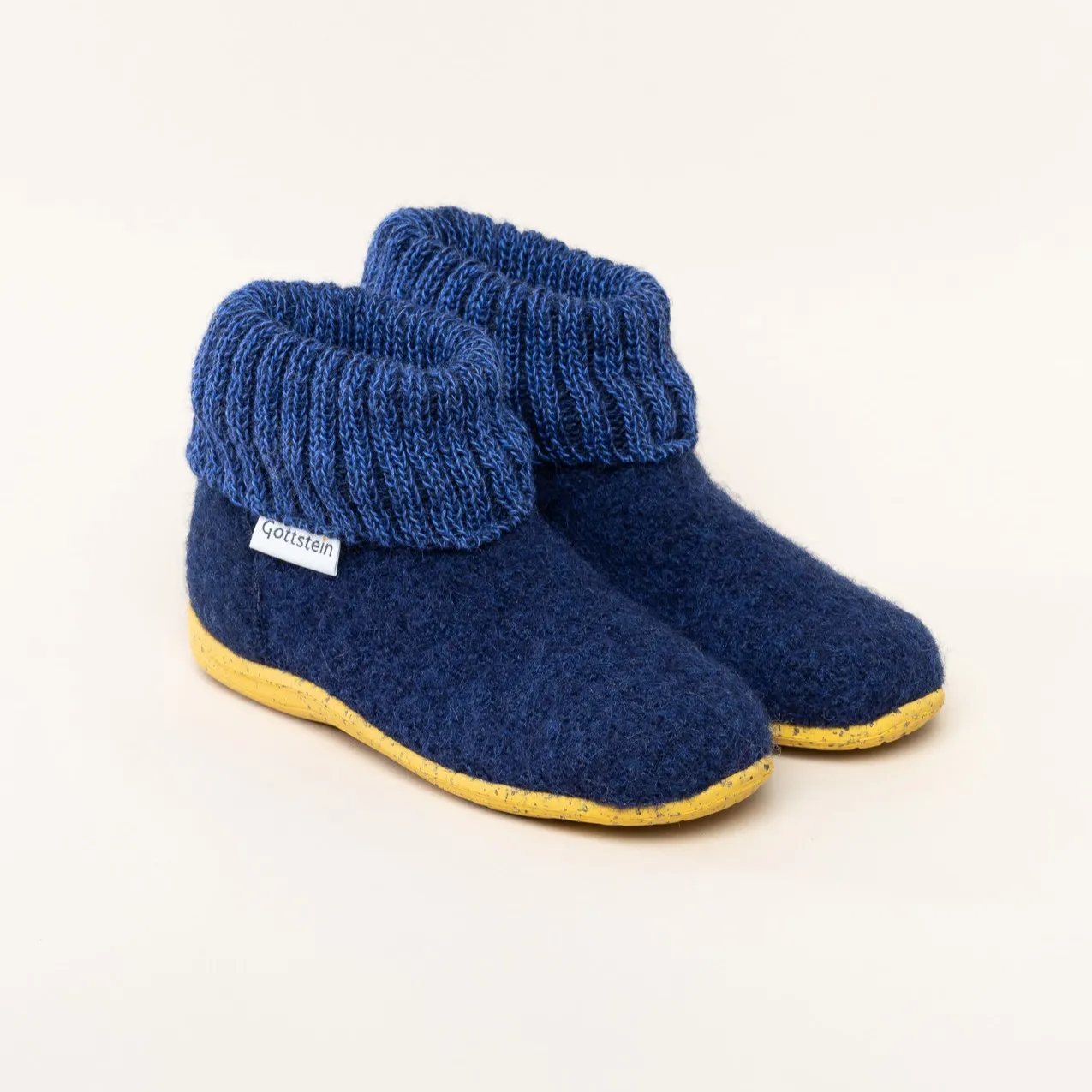 Gottstein Alpine Boot RU Kinder Hausschuh | Filz-Hausschuh Made in Tirol | Farbe blau Größe 24