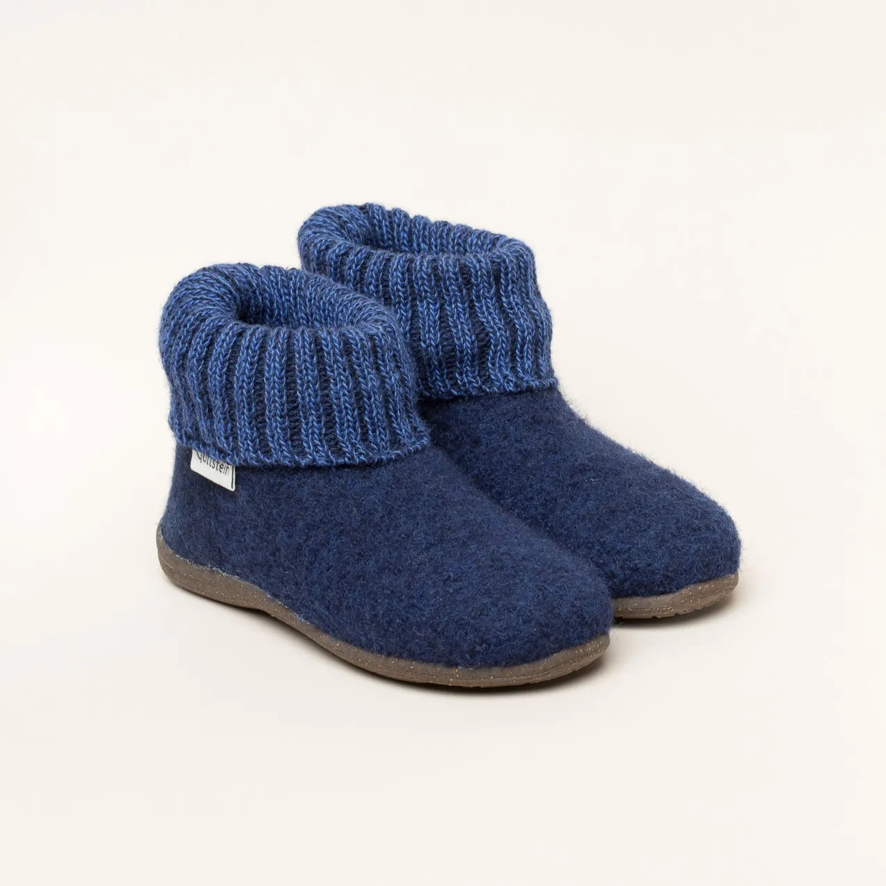Gottstein Alpine Boot RU Kinder Hausschuh | Filz-Hausschuh Made in Tirol | Farbe blau Größe 22
