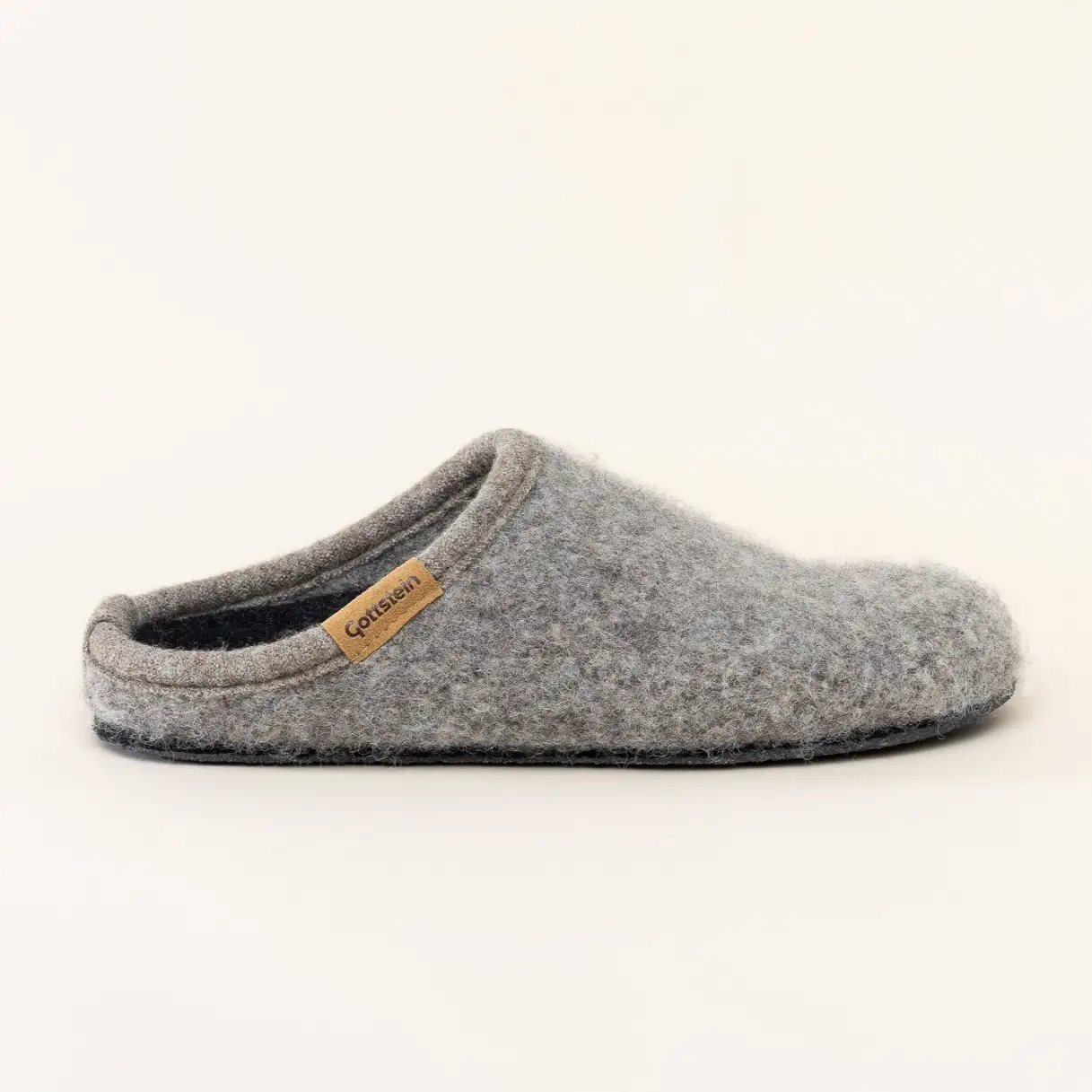 Gottstein ALP-COMFORT-FE Natur | Damen Filz-Hausschuh | Obermaterial aus Shetlandschaf | Pantoffel in Größe 41