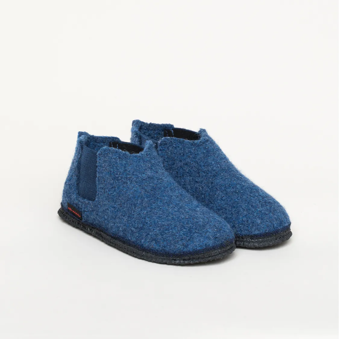 Kitz-Pichler Hütten-Chelsea Kids | Kinder Filz-Hausschuh | Farbe Blau | Hüttenschuh in Größe 35