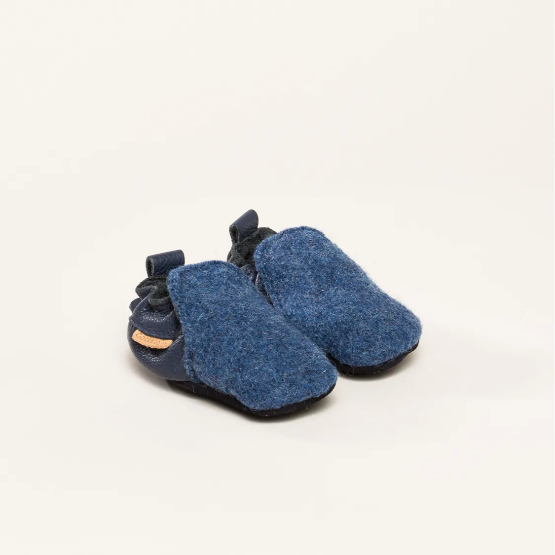 Kitz-Pichler Krabbelschuhe Plain | Baby Hausschuh | Farbe jeans | Babyschuhe in Größe 2223