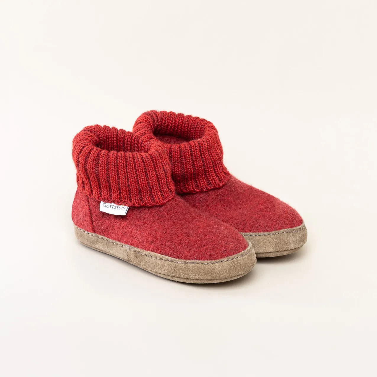 Gottstein Alpine Boot LE | Kinder Filz-Hausschuh | Farbe red | Kinder-Hausschuh in Größe 31