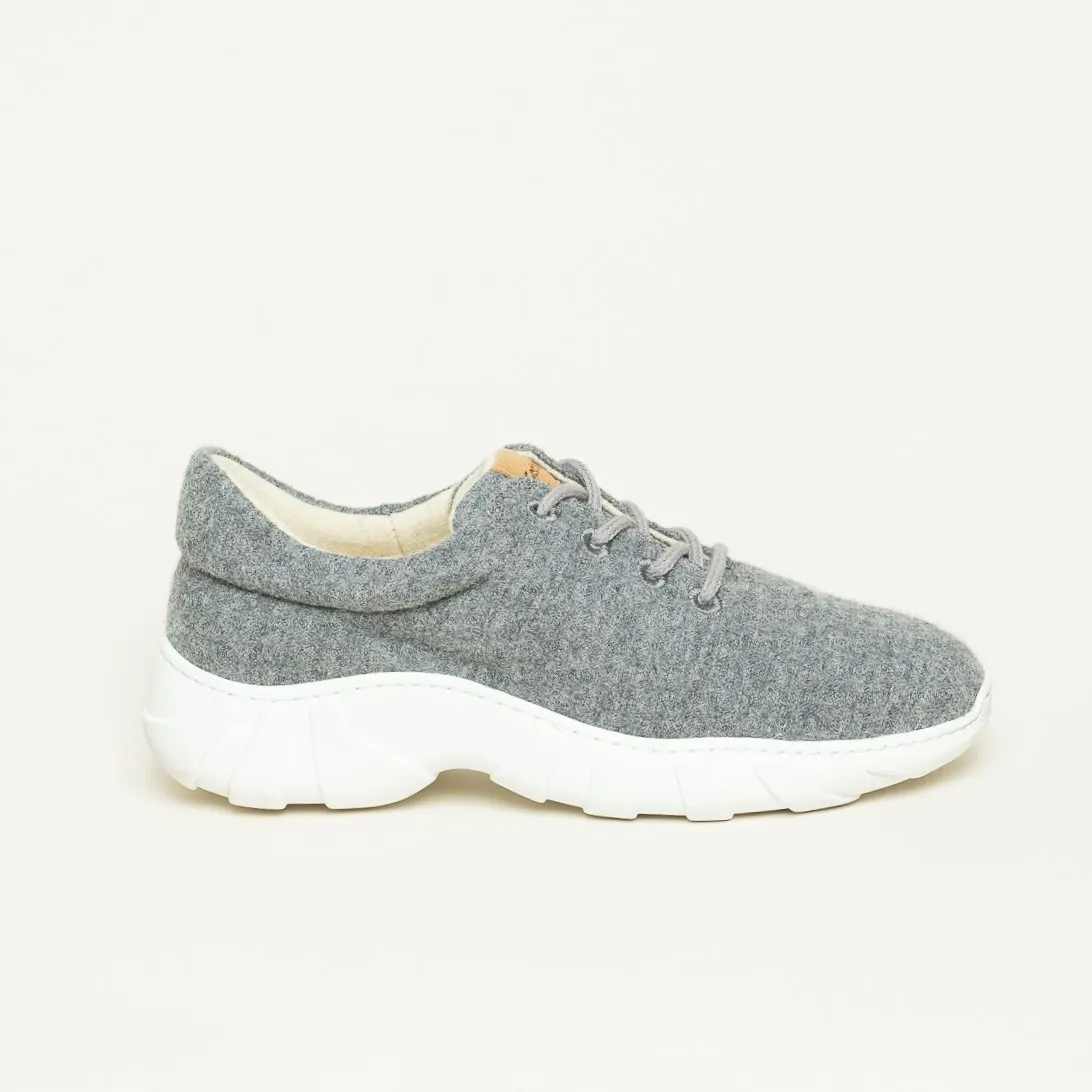 Gottstein Woll-Sneaker Wool Flyer aus 100% Schurwolle | Wollschuh aus Tirol | Farbe graumele Größe 43