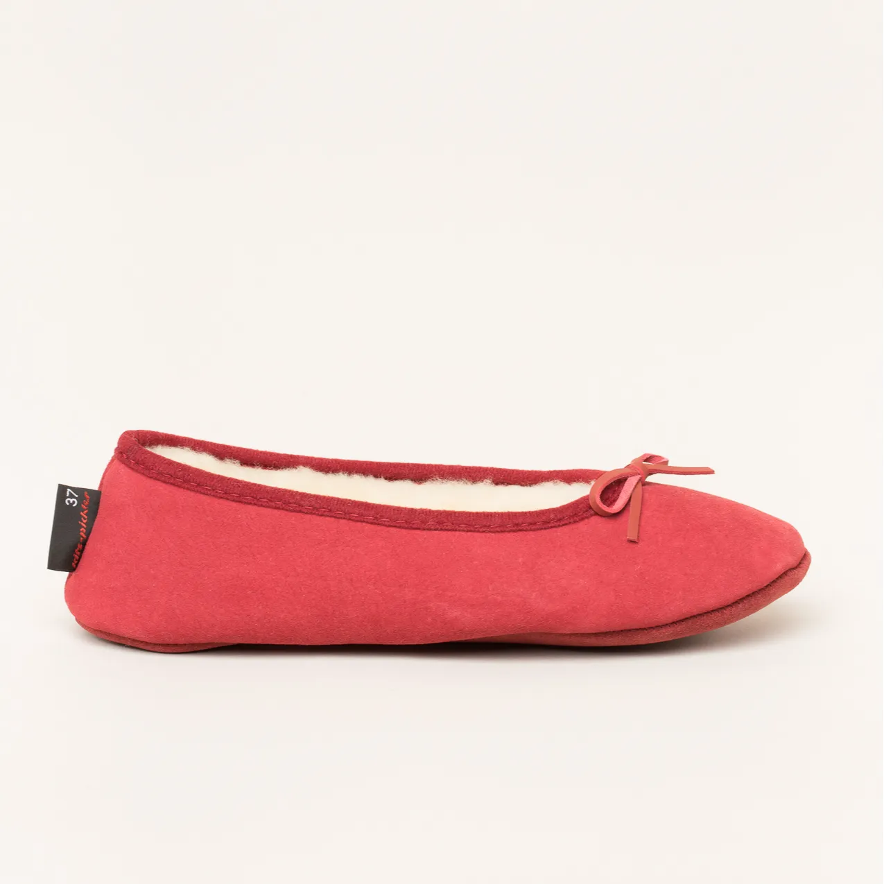 Kitz-Pichler Sabrina Damen Lammfell-Hausschuh | Farbe cherry | Pantoffel in Größe 40