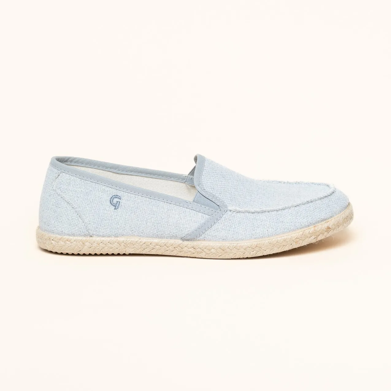 Gottstein Camping Linen Sailor Espadrille | Damen & Herren Schuh | Farbe Graumele | Pantoffel in Größe 44