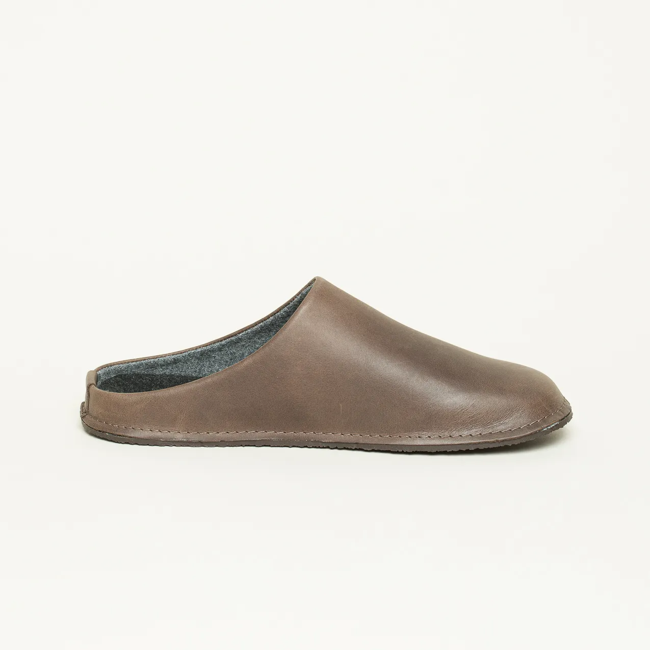 Leather Loafer Leder Hausschuh dunkelbraun