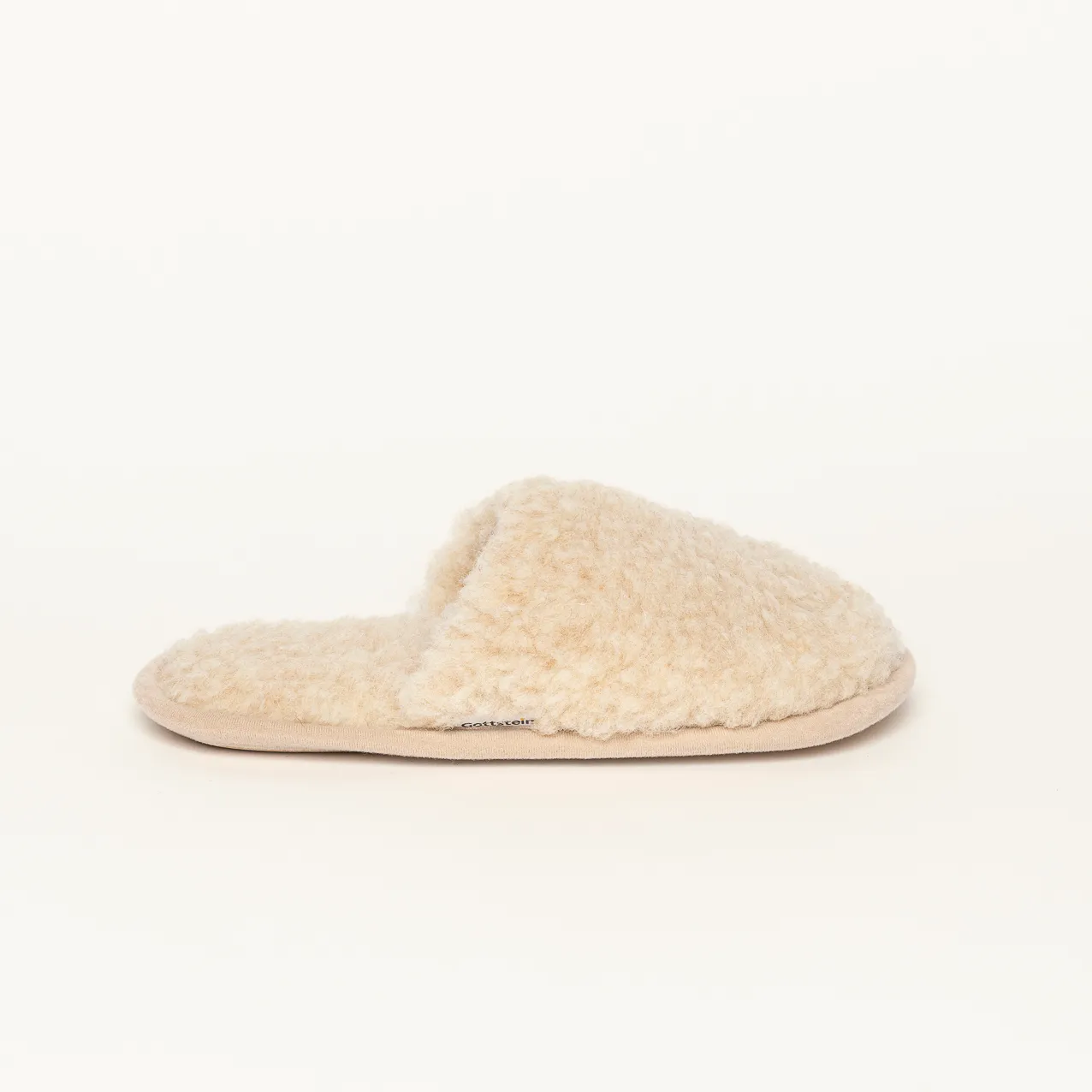 Curly Wool Woll-Hausschuh Pantoffel Hüttenschuh beige 4243