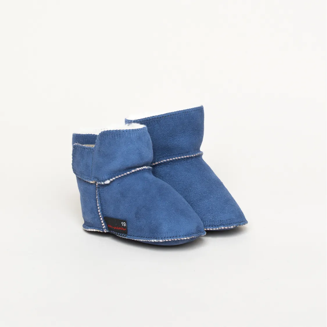 Kitz-Pichler Lammfell-Stiefel | Baby Hausschuh | Farbe azul jeans | Babyschuhe in Größe 22