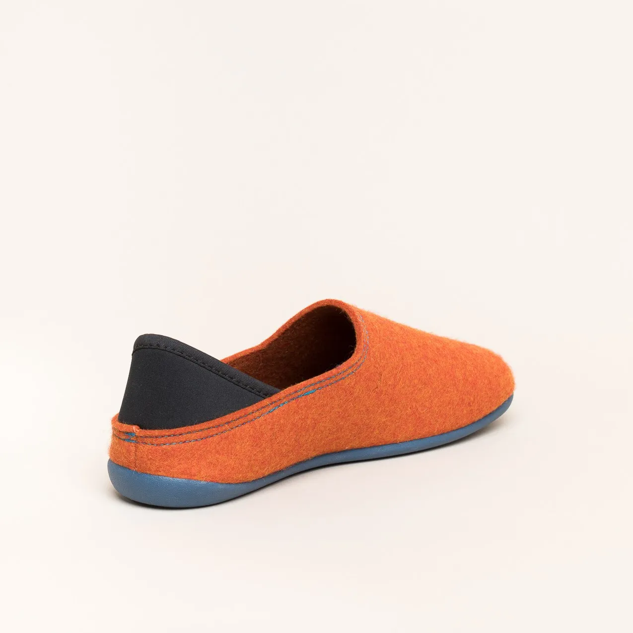 Woll-Slipper Hausschuh Slip-on Orange