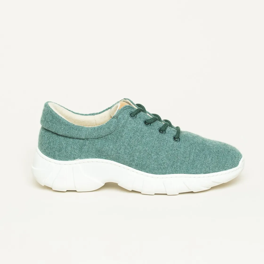 Gottstein Woll-Sneaker Wool Flyer aus 100% Schurwolle | Wollschuh aus Tirol | Farbe oceangreen Größe 38