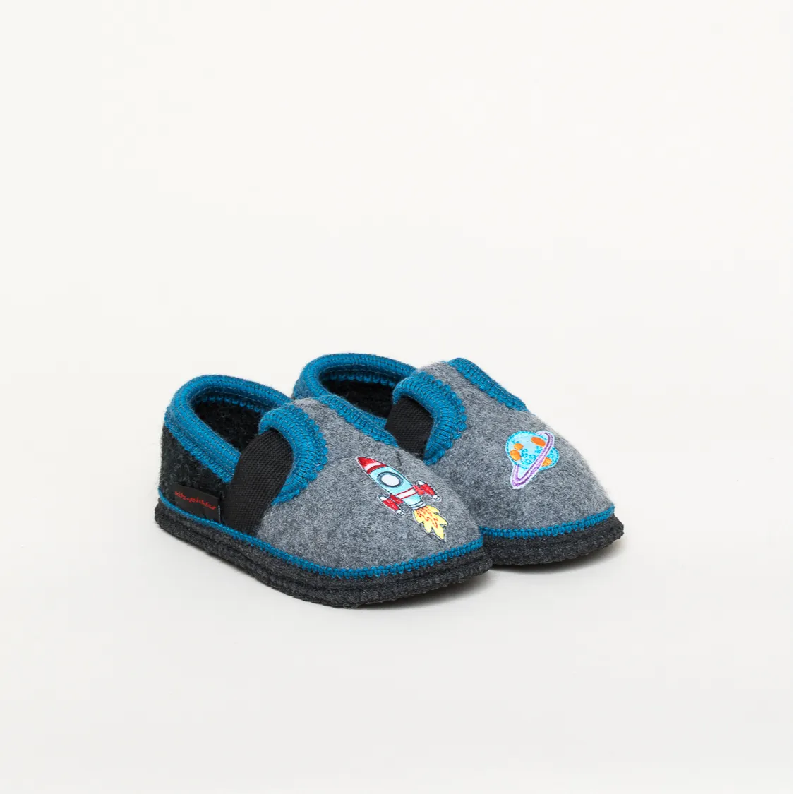 Kitz-Pichler Bobby Appl. Rakete Kinderschuh Kinder-Hausschuh aus Filz| Größe 20