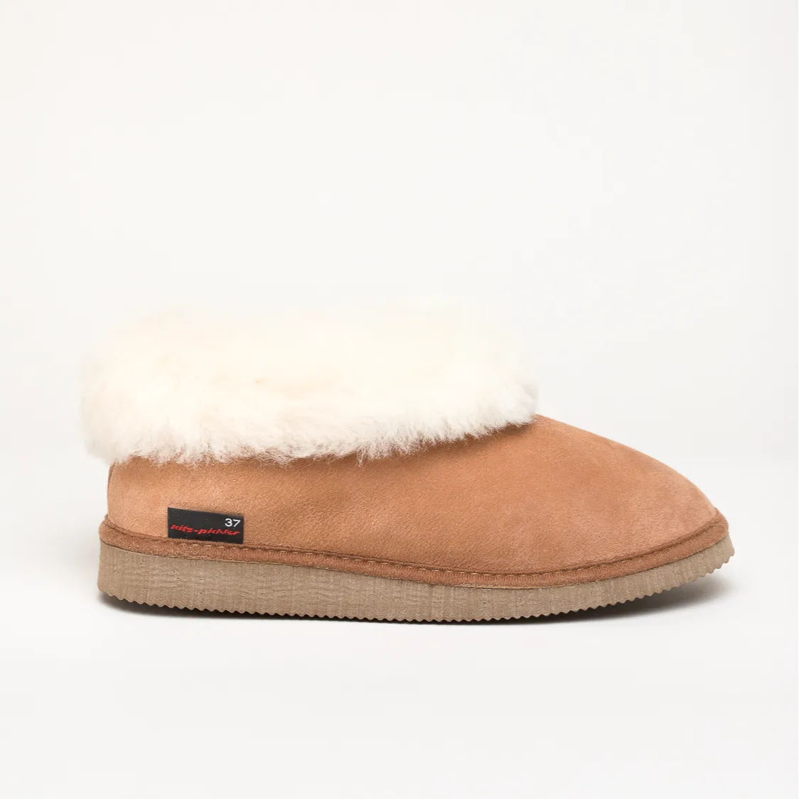 Kitz-Pichler Gisi | Damen & Herren Lammfell Hausschuh | Farbe braun | Pantoffel in Größe 46