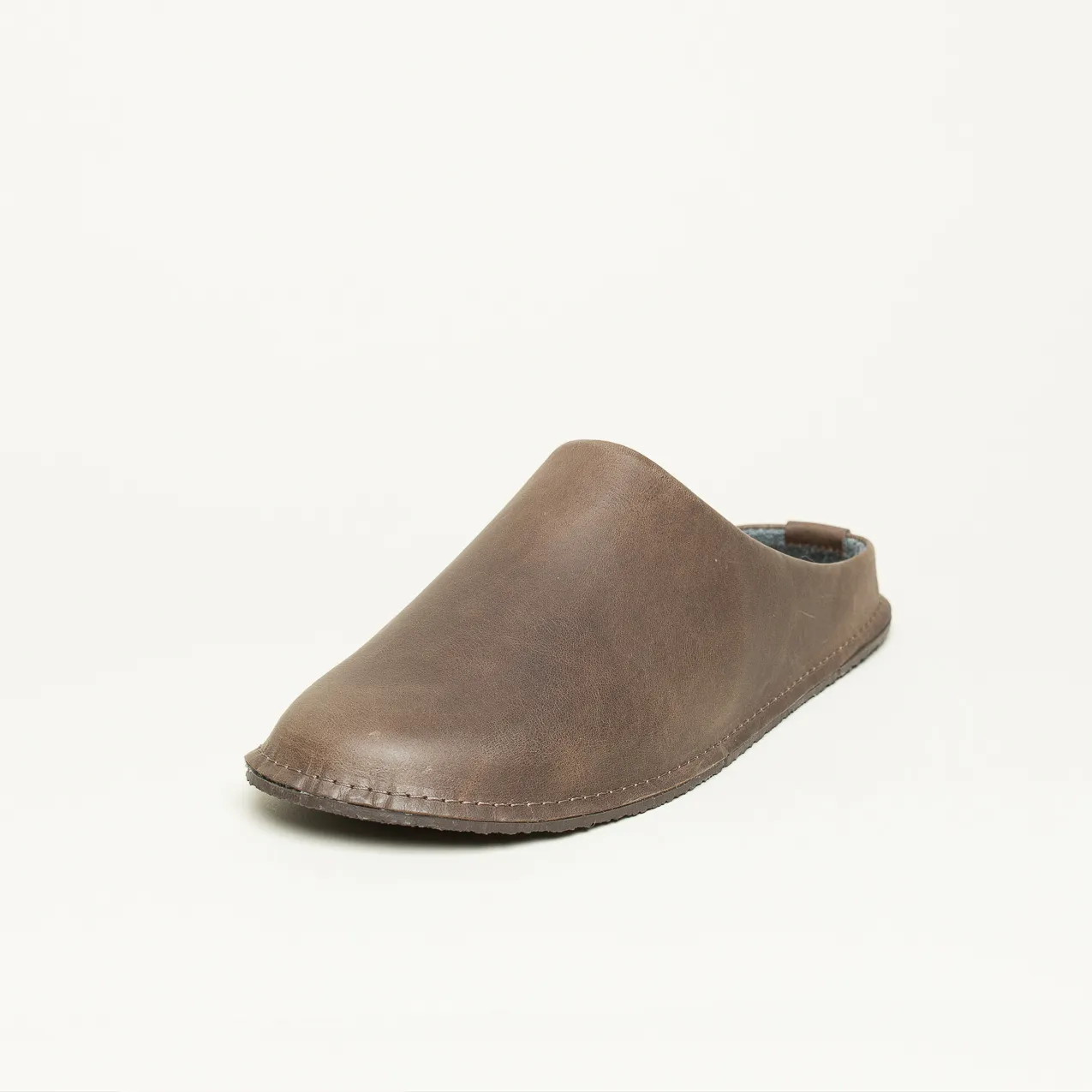 Leather Loafer Leder Hausschuh dunkelbraun