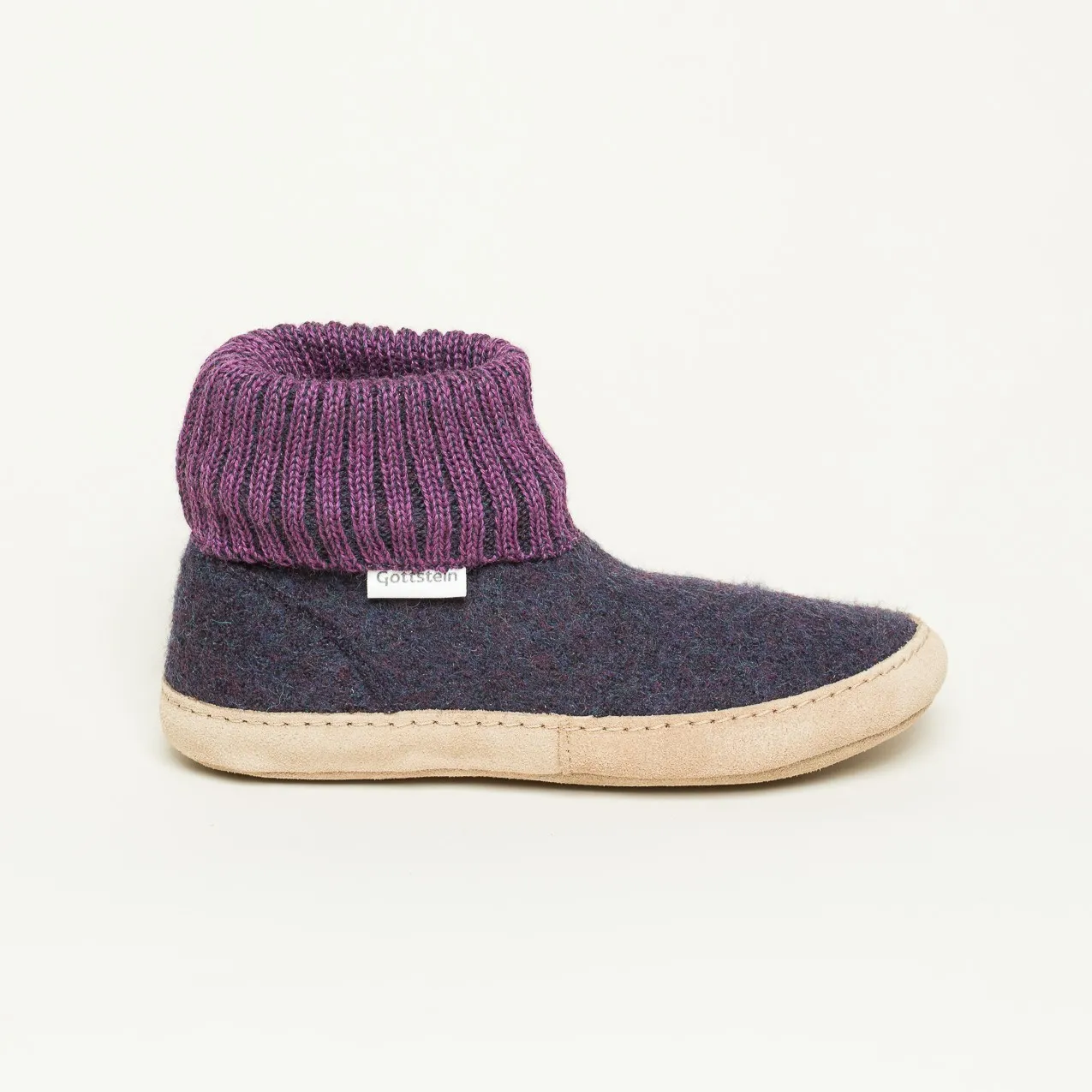 Gottstein Dakota Hüttenschuh für Damen & Herren | Filz-Hausschuh Made in Tirol | Farbe Blueberry Größe 47