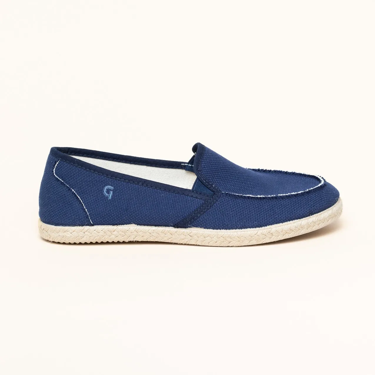Gottstein Camping Linen Sailor Espadrille | Damen & Herren Schuh | Farbe Nachtblau | Pantoffel in Größe 43