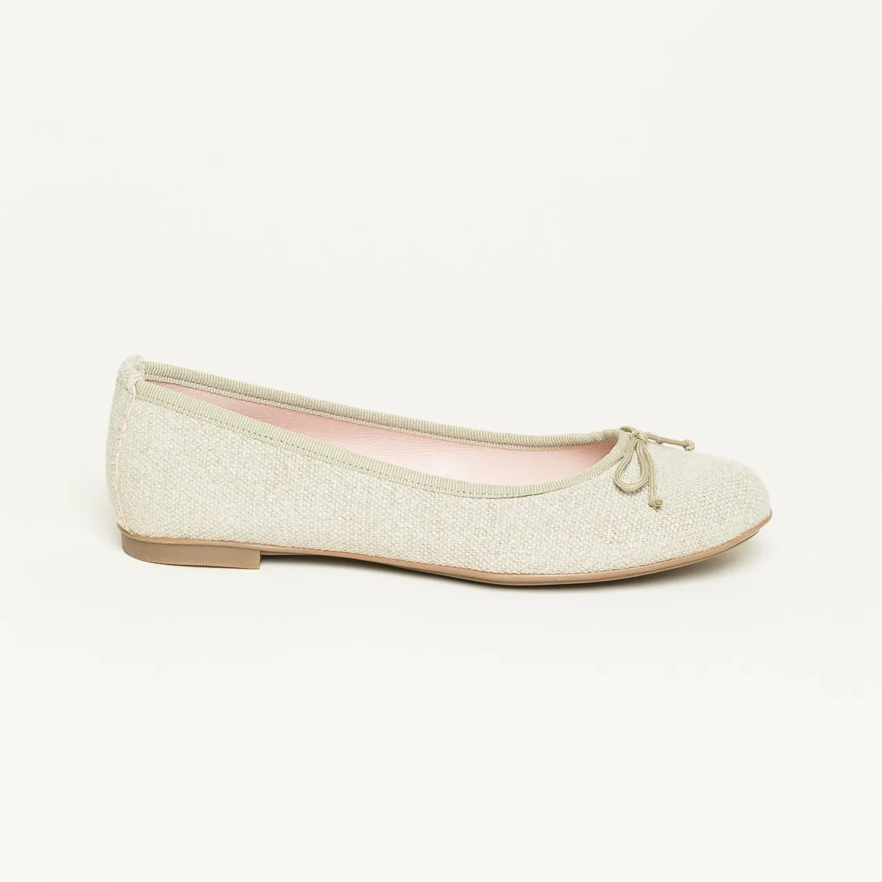 Gottstein Linen Ballerina Leinen | Damen Sommerschuh | Hausschuh Farbe beige Größe 39