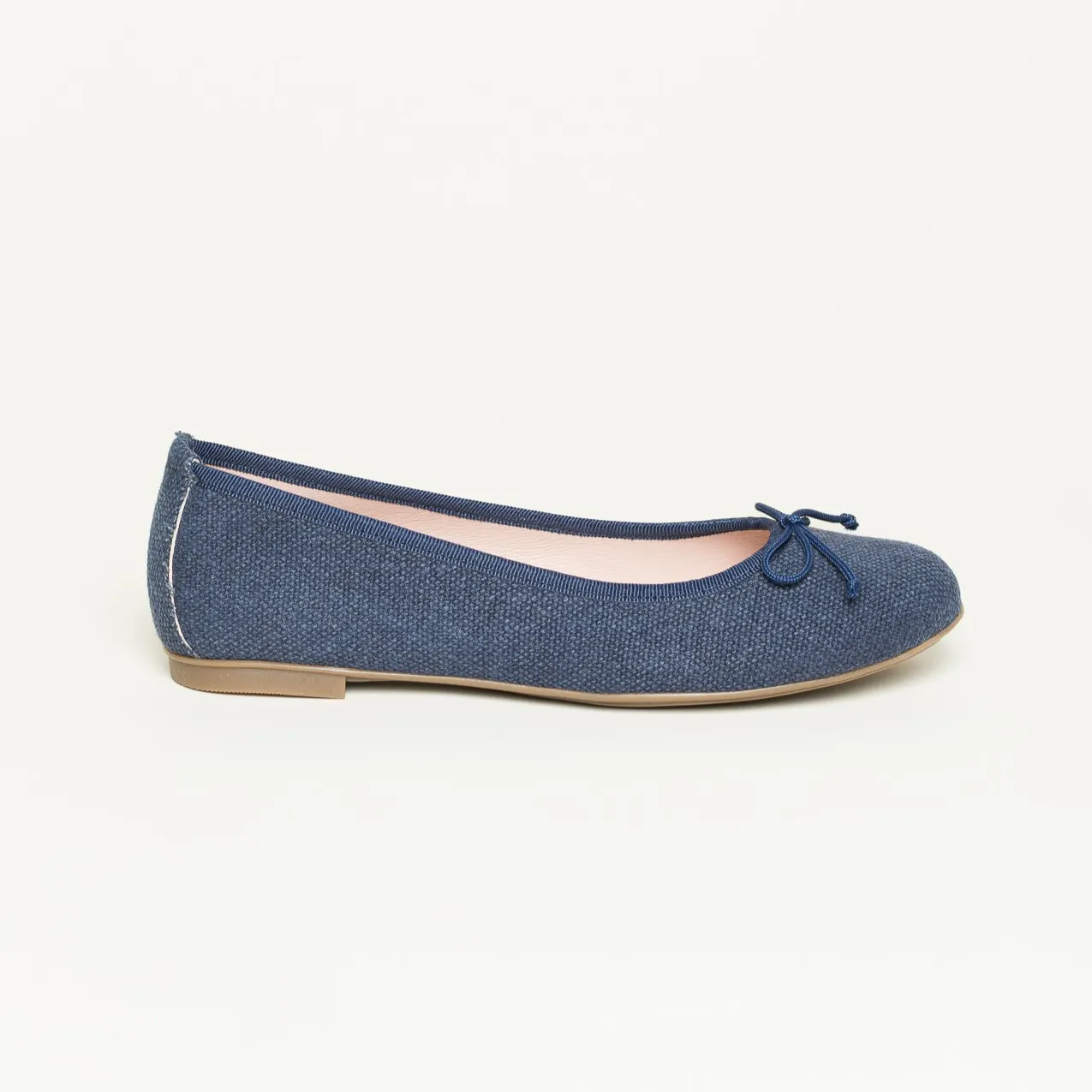 Gottstein Linen Ballerina Leinen | Damen Sommerschuh | Hausschuh Farbe blau Größe 38