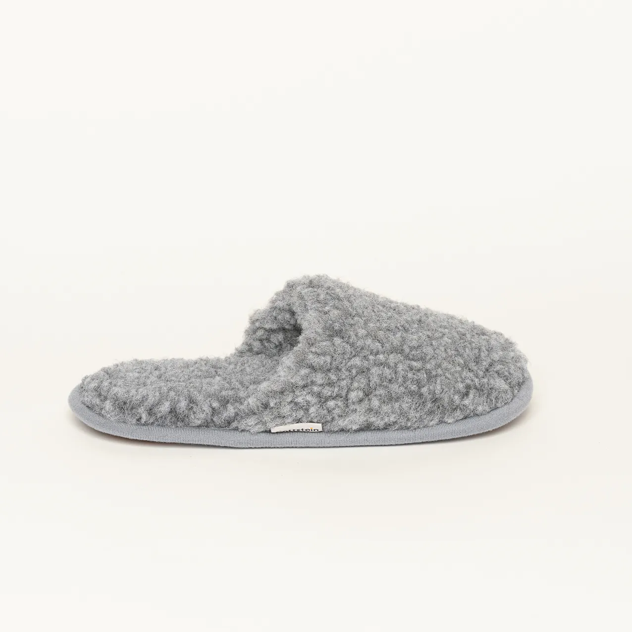Curly Wool Woll-Hausschuh Pantoffel Hüttenschuh grau 4647