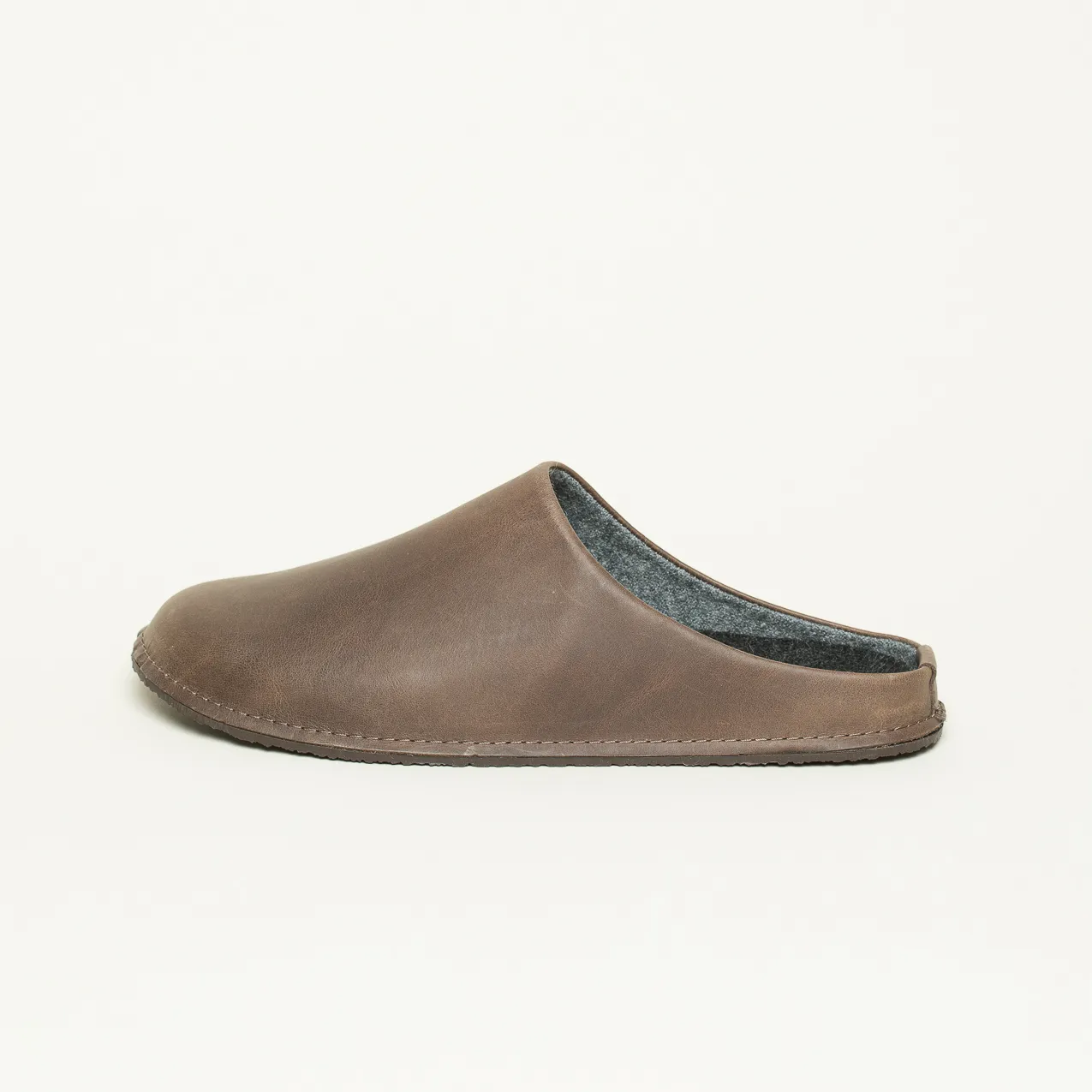 Leather Loafer Leder Hausschuh dunkelbraun